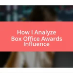 How I Analyze Box Office Awards Influence