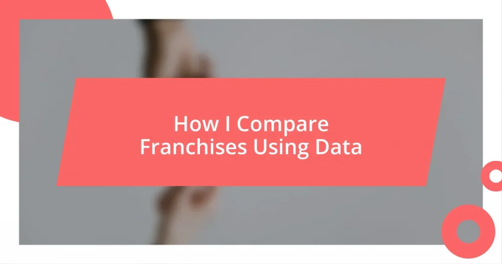 How I Compare Franchises Using Data