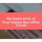 My Exploration of Post-release Box Office Trends