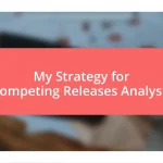 My Strategy for Competing Releases Analysis