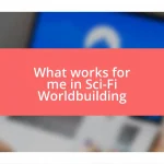 What works for me in Sci-Fi Worldbuilding